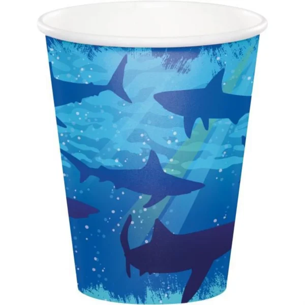 Sharks Splash Hot and Cold Paper Cups (9oz) - 8 Count (Party Supplies) {Creative Converting}