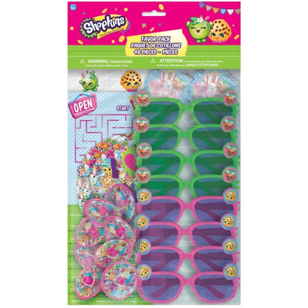 Shopkins Birthday Party Favor Pack - 48 Pieces (Party Favors)