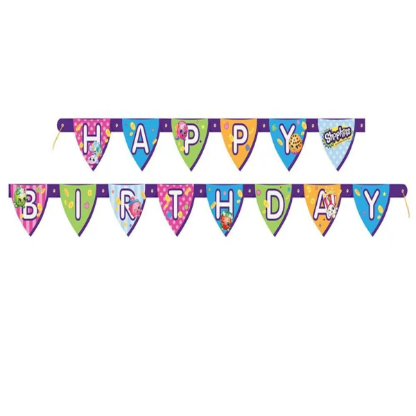 Shopkins Six (6) Ft. Birthday Banner - 1 Count (Party Supplies) - Image 3