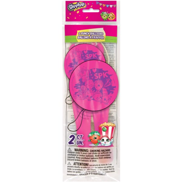 Shopkins Punch Ball Balloons (Color: Pink) - 2 Count (Party Supplies)