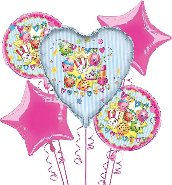 Shopkins Balloon Bouquet Kit - 5 Count (Party Supplies)