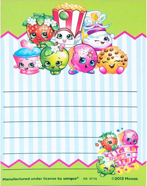 Shopkins Thank You Note Cards 5" x 4" - 8 Count (Party Supplies, Party Favors) - Image 4