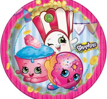 Shopkins  6.87" Plate - 8 Count (Party Supplies)
