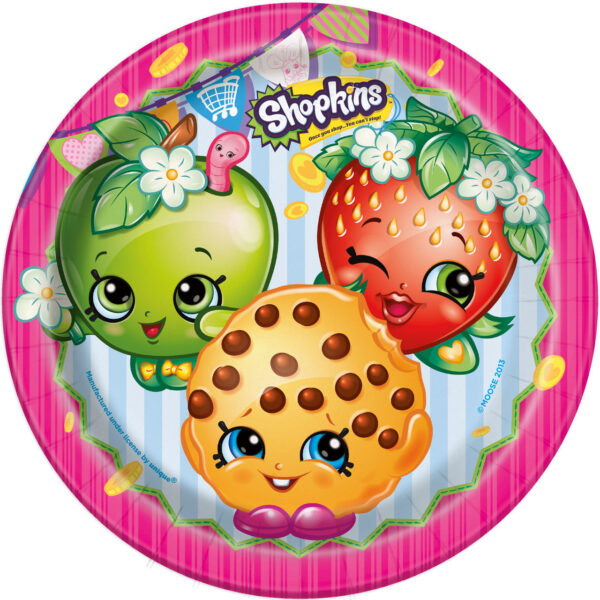 Shopkins  8.63" Party Plate - 8 Count (Party Supplies)
