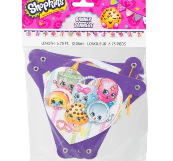 Shopkins 6.75ft. Birthday Party Banner - 1 Count (Party Supplies)