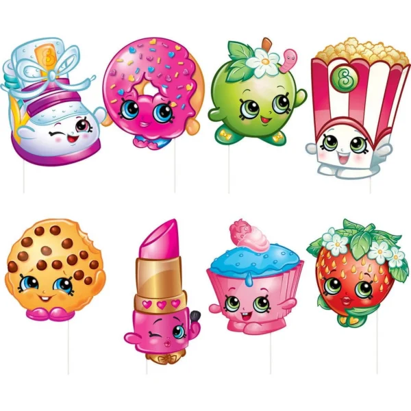 Shopkins Photo Booth Props - 8 Count (Party Supplies, Party Favors) - Image 3