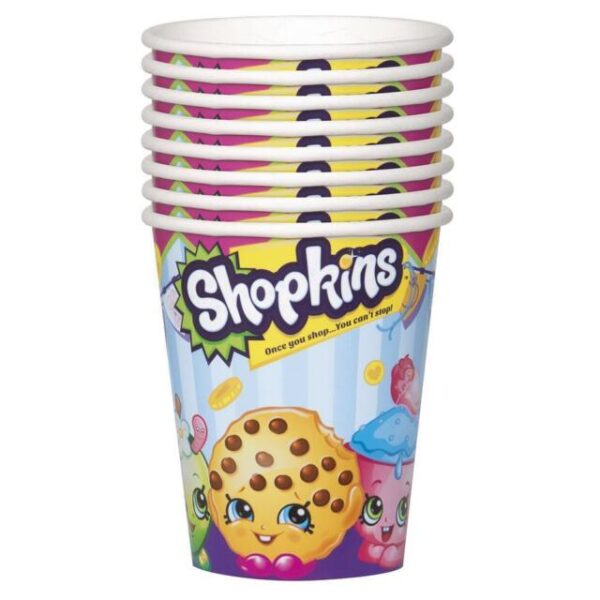 Shopkins Birthday Party Paper Cups 9oz - 8 Count (Party Supplies) - Image 3