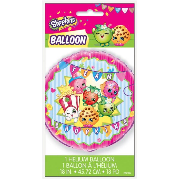 Shopkins Foil Balloon 18" - 1 Count (Party Supplies)
