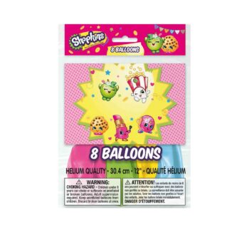 Shopkins 12" Latex Balloons Assorted Colors - 8 Count (Party Supplies)