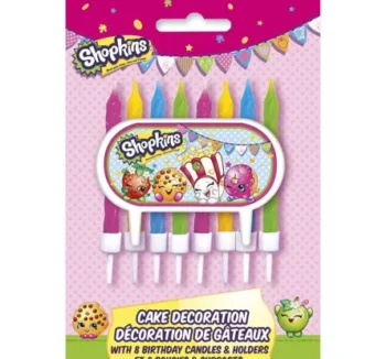 Shopkins Birthday Cake Candle and Topper - 8 Count (Party Supplies)