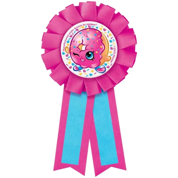 Shopkins Award Ribbon/Badge (Color: Pink) - 1 Count (Party Supplies, Party Favors) - Image 3