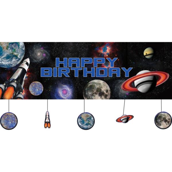 Super Blast 'Happy Birthday' Banner 20" x 60" - 1 Count (Party Supplies) {Creative Converting}