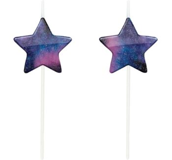 Galaxy Birthday Party Pick Candles - 4 Count (Party Supplies) {Creative Converting}