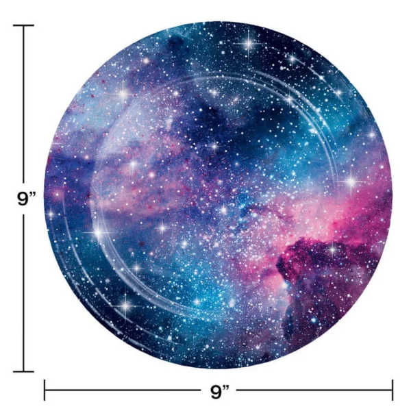 Galaxy 9" Dinner/Party Plate - 8 Count (Party Supplies) {Creative Converting} - Image 3