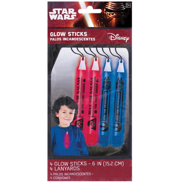 Star Wars Episode VII (7) Glow Stick Lanyards - 4 Count (Party Supplies, Party Favors)