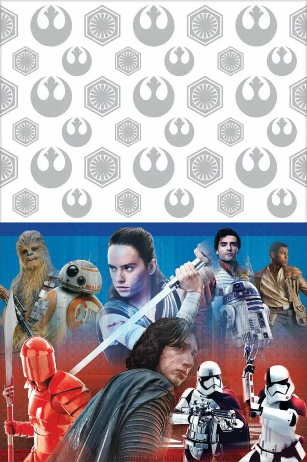 Star Wars Episode VIII (8) - 1 Count ~ 'The Force Awakens' Plastic Table Cover Birthday party (Party Supplies)