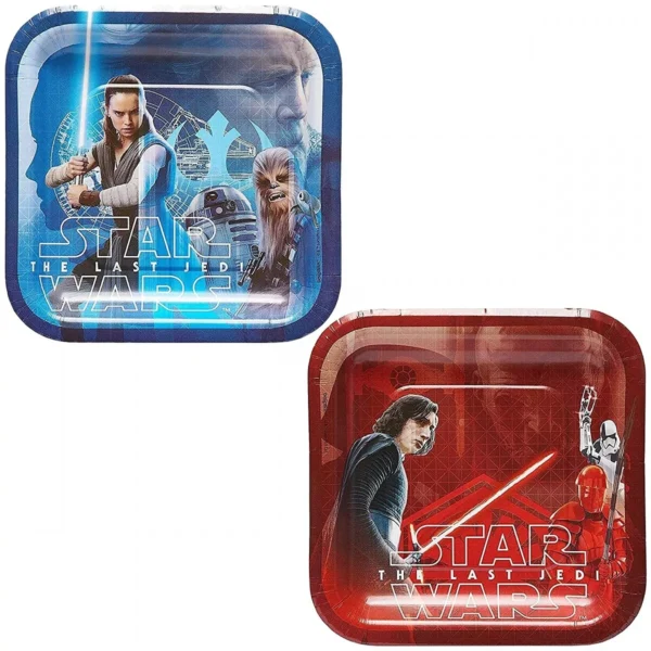 Star Wars 7" Square Dessert Plate - 8 Count (Party Supplies)