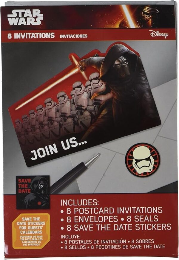 Star Wars Episode VII Invitation Postcards - 8 Count (Party Supplies, Party Favors)