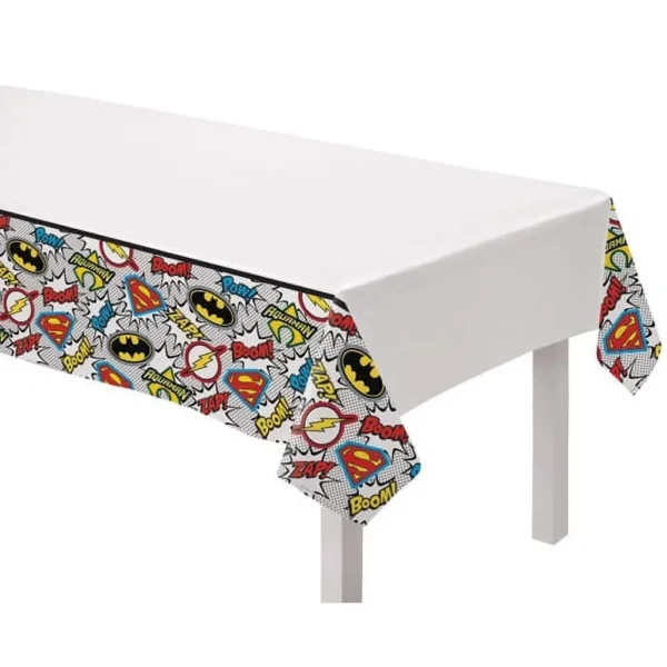 Justice League Plastic Table Covering - 1 Count (Party Supplies) {DC}