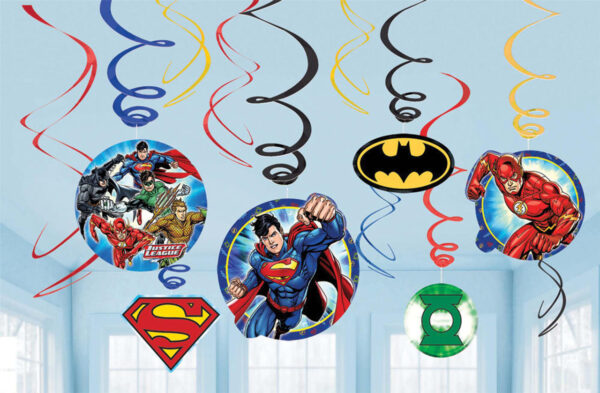 Justice League 'Heroes Unite' Foil Decor - 12 Count (Party Supplies) {DC}