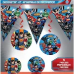 Justice League 'Heroes Unite' Table Banner Decoration Kit - 5 Count (Party Supplies) {DC}