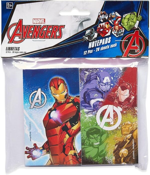 Marvel Avengers Notepads 6.3" x 5.75" - 12 Count (Party Favors)