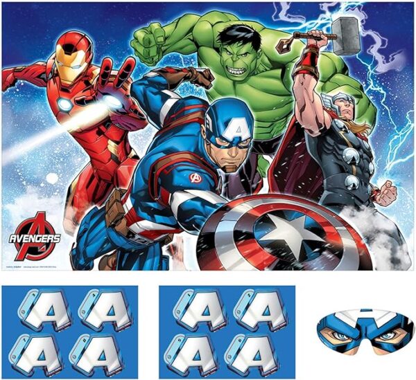 Marvel Avengers Party Game 24.5" x 37.5" - 12 Count (Party Supplies)
