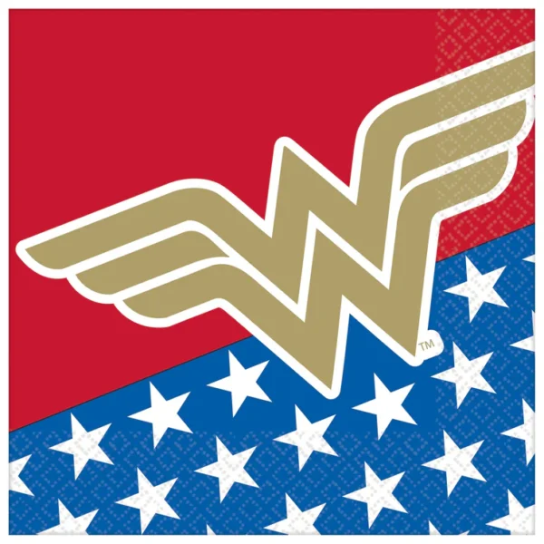 Justice League Wonder Women Classic Luncheon Napkin 6.5" x 6.5" - 16 Count (Party Supplies) {DC}