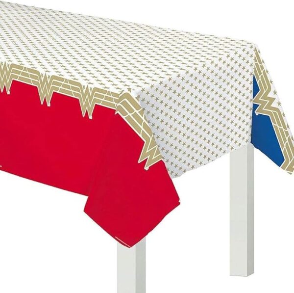 Justice League Wonder Women Classic Plastic Table Covering 54" x 96" - 1 Count (Party Supplies) {DC}