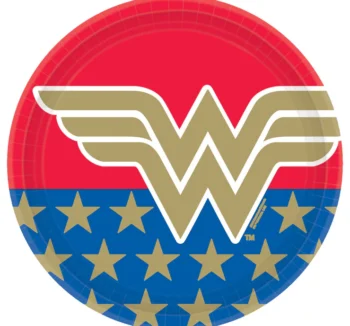 Justice League Wonder Women Classic 9" Round Plates - 8 Count (Party Supplies) {DC}
