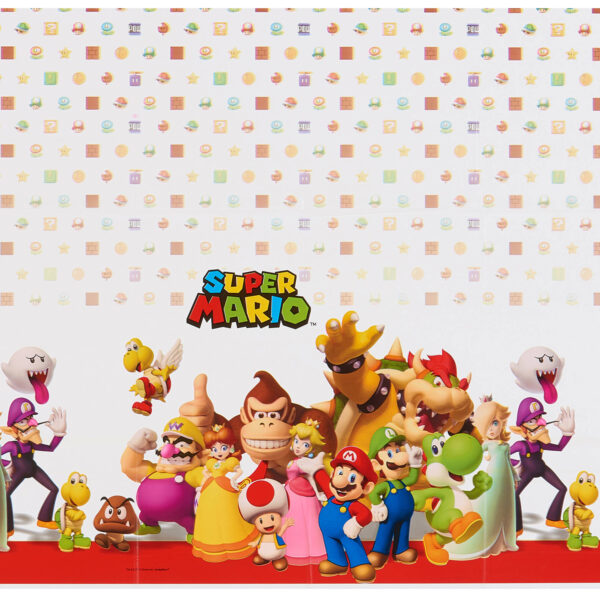 Super Mario Plastic Table Covering for Parties - 1 Count (Party Supplies)