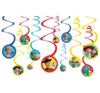 Toy Story 4 Swirl Decoration Value Pack - 12 Count (Party Supplies)