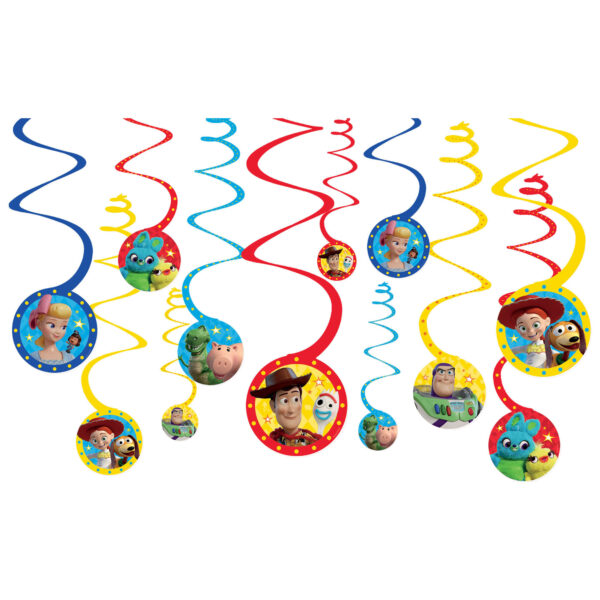 Toy Story 4 Swirl Decoration Value Pack - 12 Count (Party Supplies)