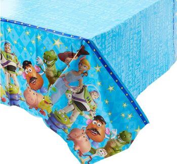 Toy Story 4  Blue Plastic Table Covering 54' x 96" - 1 Count (Party Supplies)