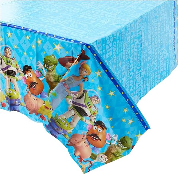 Toy Story 4  Blue Plastic Table Covering 54' x 96" - 1 Count (Party Supplies)
