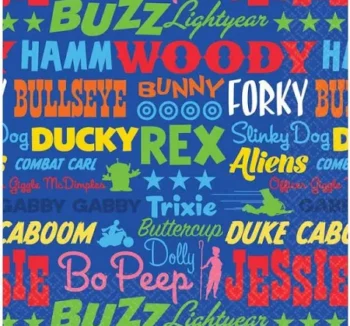 Toy Story 4 Beverage Napkin 5" x 5" - 16 Count (Party Supplies)