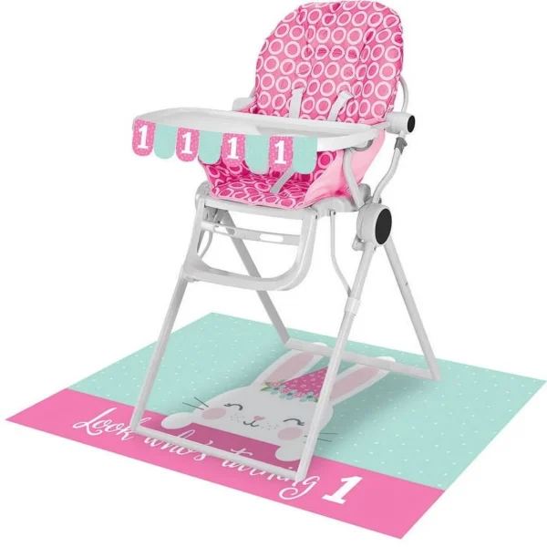 1st Birthday High Chair (Bunny Theme) - 2 Piece Count (Party Supplies) (Baby Shower) {Creative Converting}