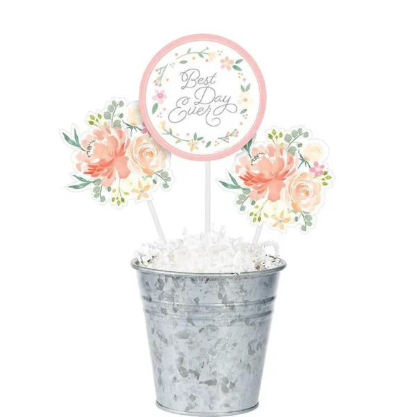 Farmhouse Floral Centerpiece Sticks - 3 Piece Count (Party Supplies) (Baby Shower) - Image 4
