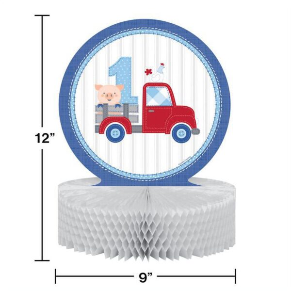 Farmhouse Birthday Boy 1st Birthday Centerpiece - 1 Piece Count (Party Supplies) - Image 3