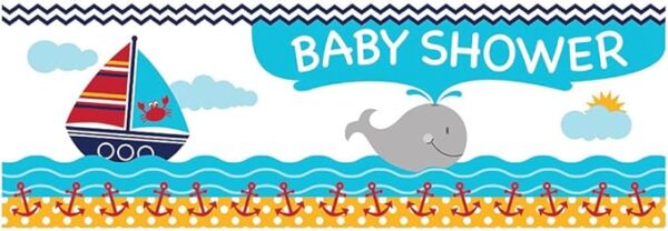 Ahoy Matey! Giant Party Banner - 1 Piece Count (Party Supplies)