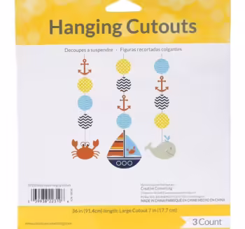 Ahoy Matey! Hanging Cutouts - 3 Piece Count (Party Supplies)