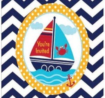 Ahoy Matey! Party Invitations - 8 Piece Count (Party Supplies)