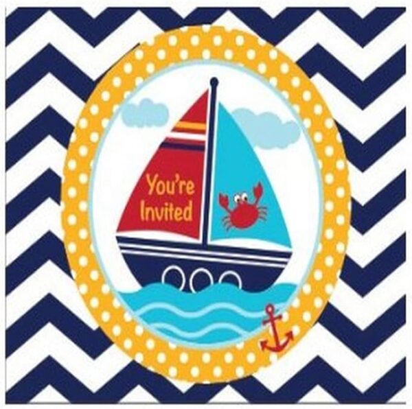 Ahoy Matey! Party Invitations - 8 Piece Count (Party Supplies)