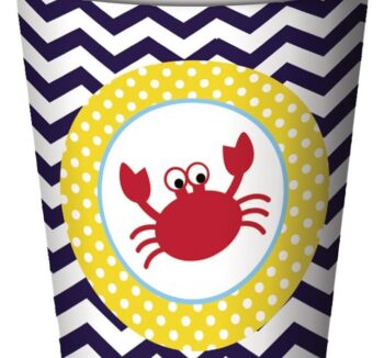 Ahoy Matey! 9oz Paper Hot/Cold Party Cups - 8 Piece Count (Party Supplies)