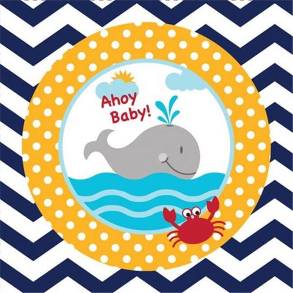 Ahoy Matey! Beverage Napkins - 16 Piece Count (Party Supplies)