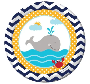 Ahoy Matey! 7" Dessert Luncheon Plates - 8 Piece Count (Party Supplies)