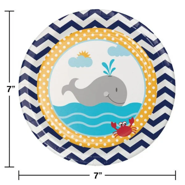 Ahoy Matey! 7" Dessert Luncheon Plates - 8 Piece Count (Party Supplies) - Image 3