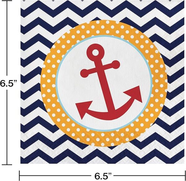 Ahoy Matey! Luncheon Napkins - 18 Piece Count (Party Supplies) - Image 3