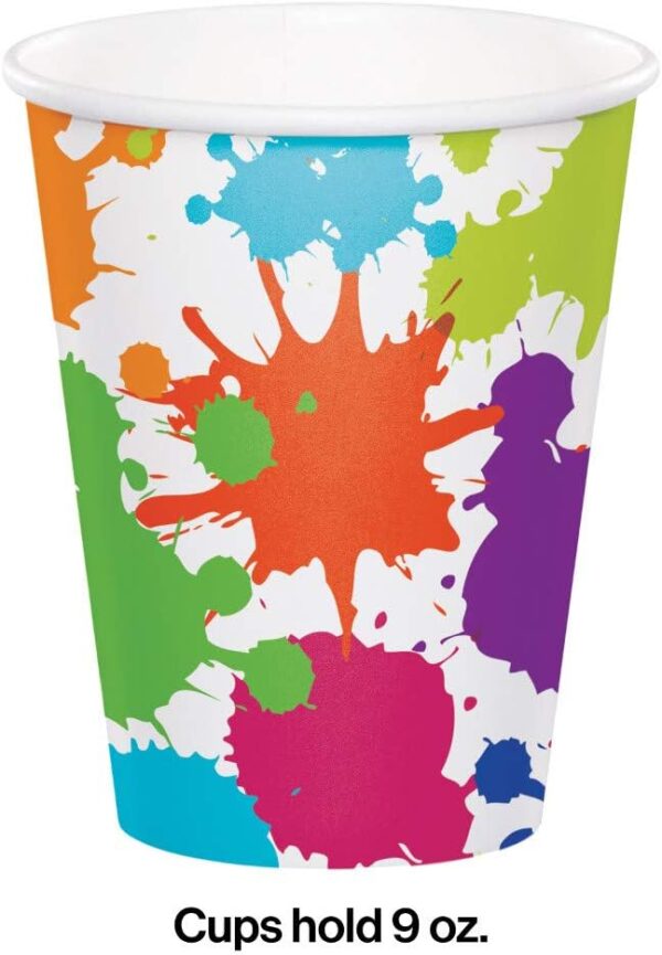 Art Party Hot/Cold 9oz Paper Cups - 8 Count (Party Supplies) {Creative Converting} - Image 3