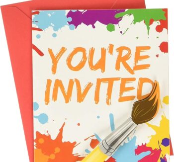Art Party Invitations - 8 Count (Party Supplies) {Creative Converting}